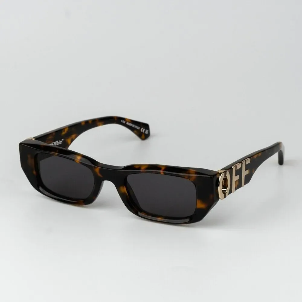 Off-White FILLMORE Men Sunglasses Havana Grey Square OERI124 6007 NEW AUTHENTIC